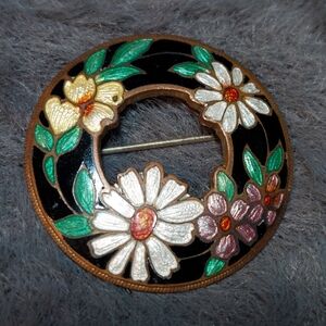 Vintage Cloisonne Pin Brooch